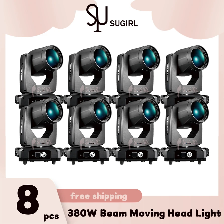 0 Tax 8Pcs 380W 20R Sharpy Beam Moving Head Light 16 With 8+16+24 Double Prism Moving Head Stage Beam Lights For DJ Disco