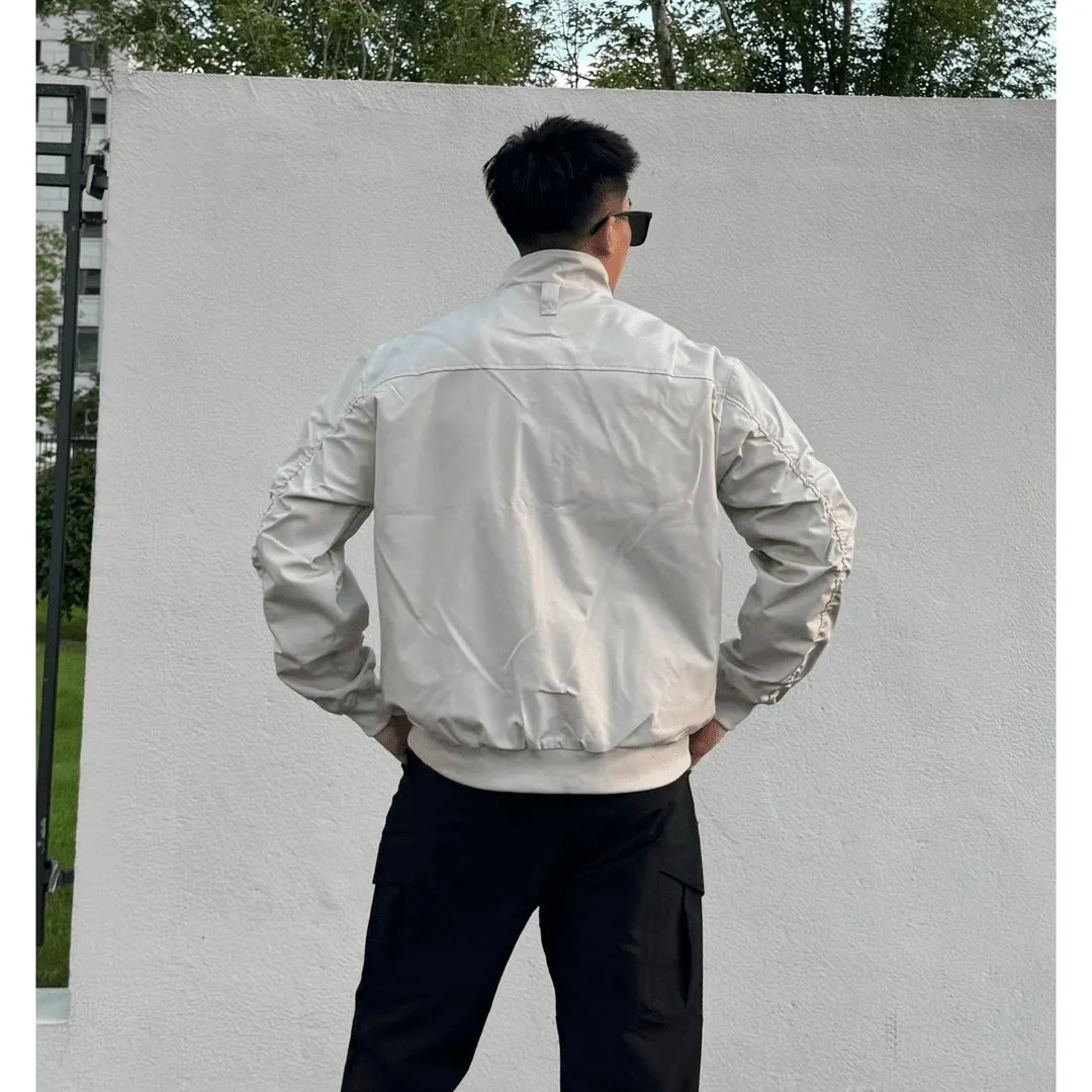 

LYFZ Американский воротник-стойка Jaet, мужская осенняя ветровка в стиле ретро, повседневная ветровка с воротником-стойкой...