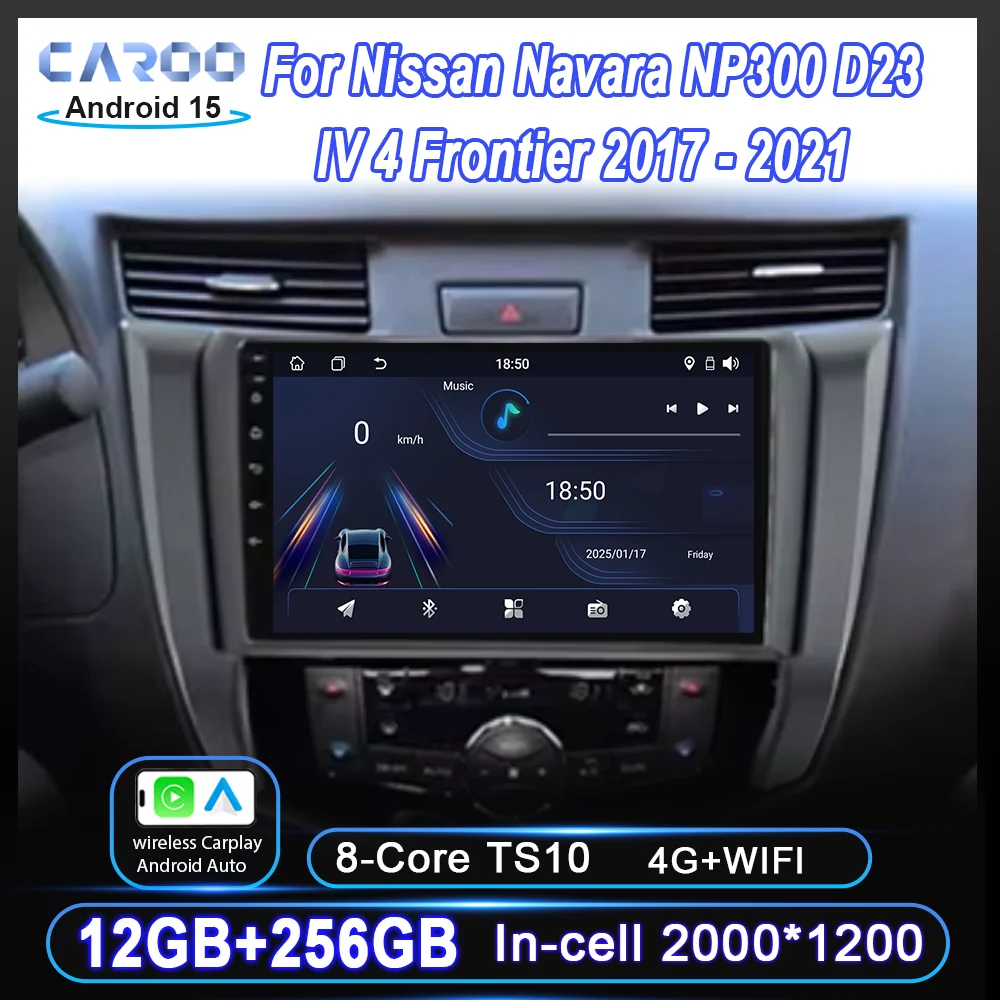 

Android 15 For Nissan Navara NP300 D23 IV 4 Frontier 2017 - 2021 Car Radio Carplay Multimedia Video Player Navigation GPS 4G BT