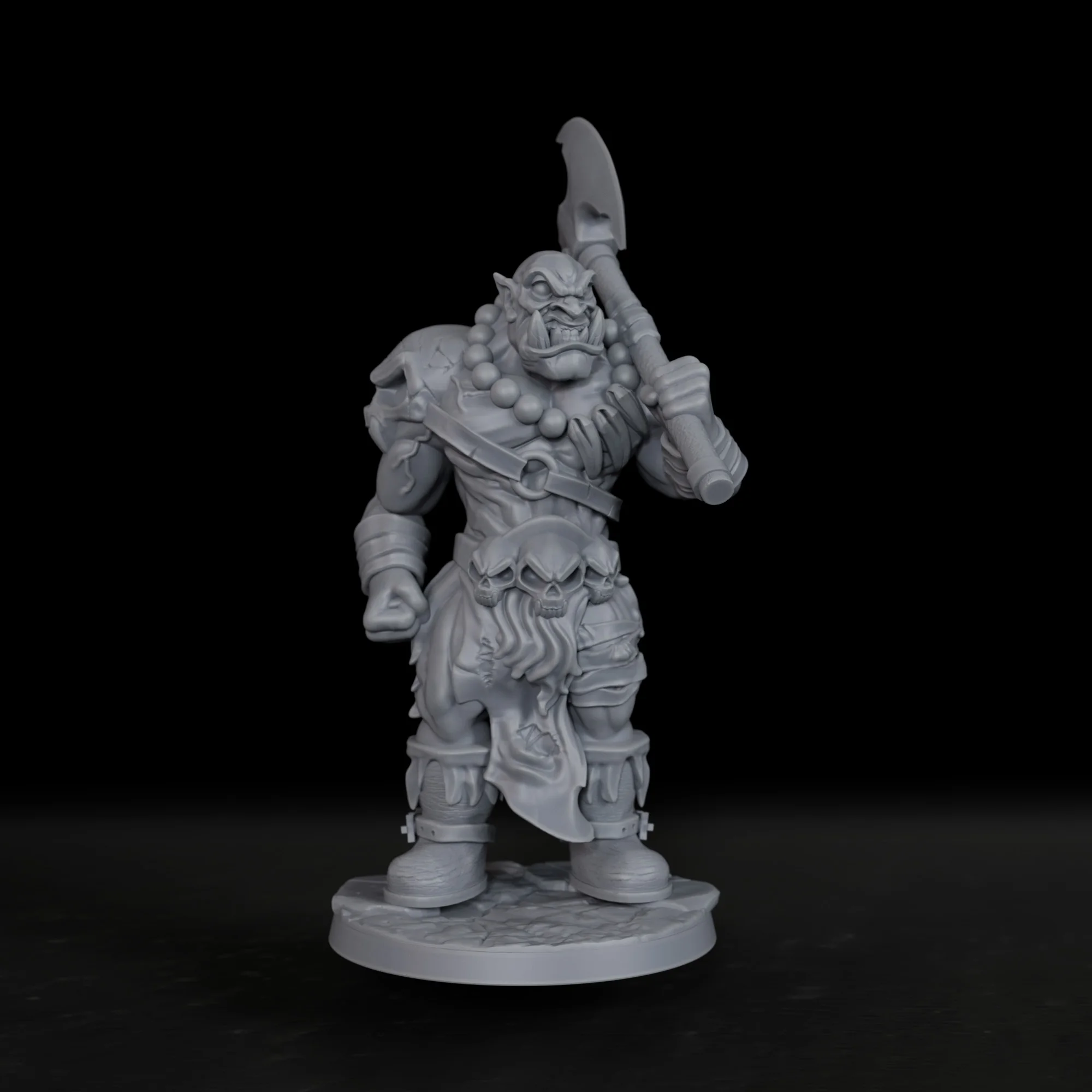 25mm TTRPG Orc Warrior Miniature - Collectible Gift for Board Game Players, Fits Various Classic Board Games