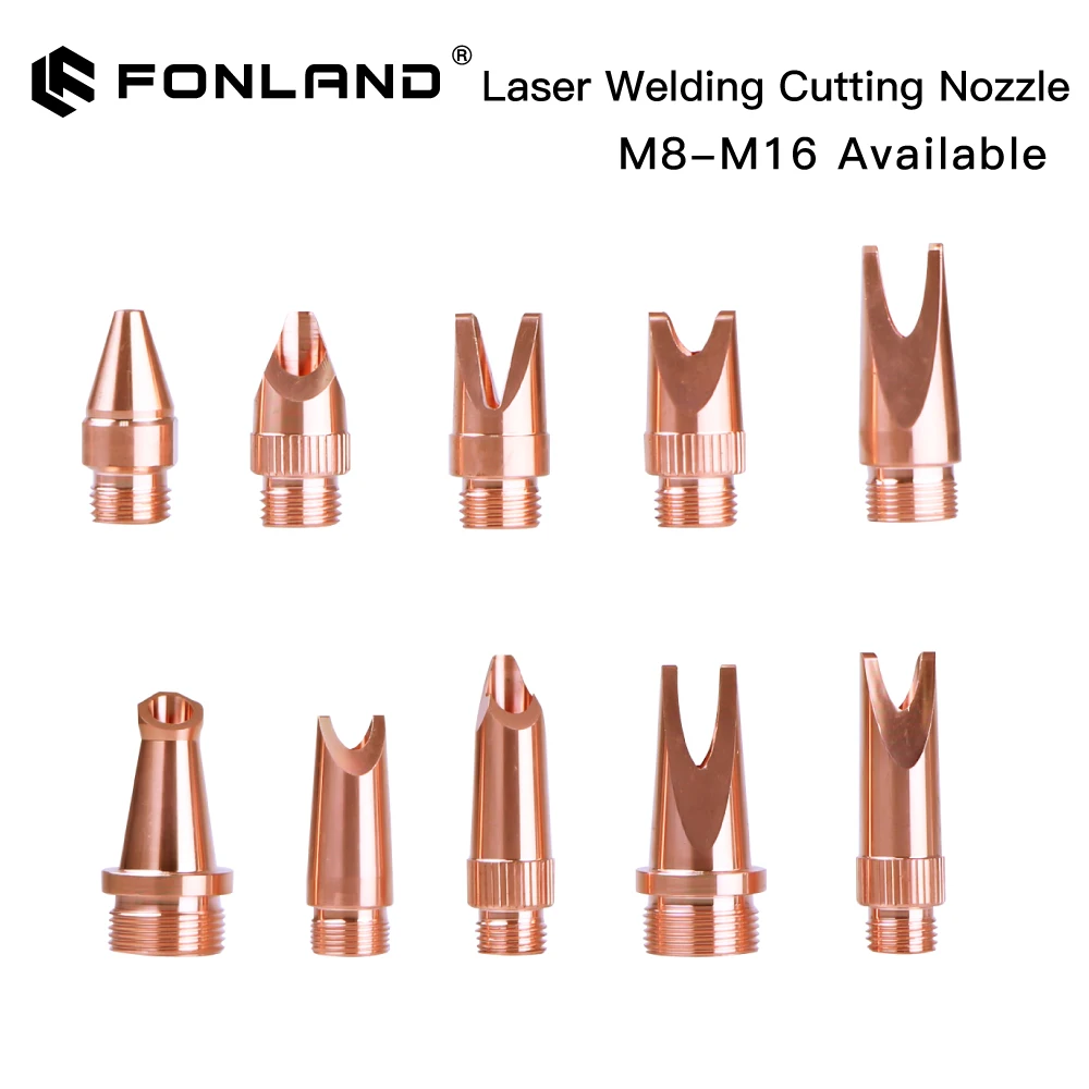 Foland Hand-held Laser Welding Cutting Nozzle M8 M10 M11 M16 Mount Thread with Wire Feed for 1064nm Laser Welding Machine