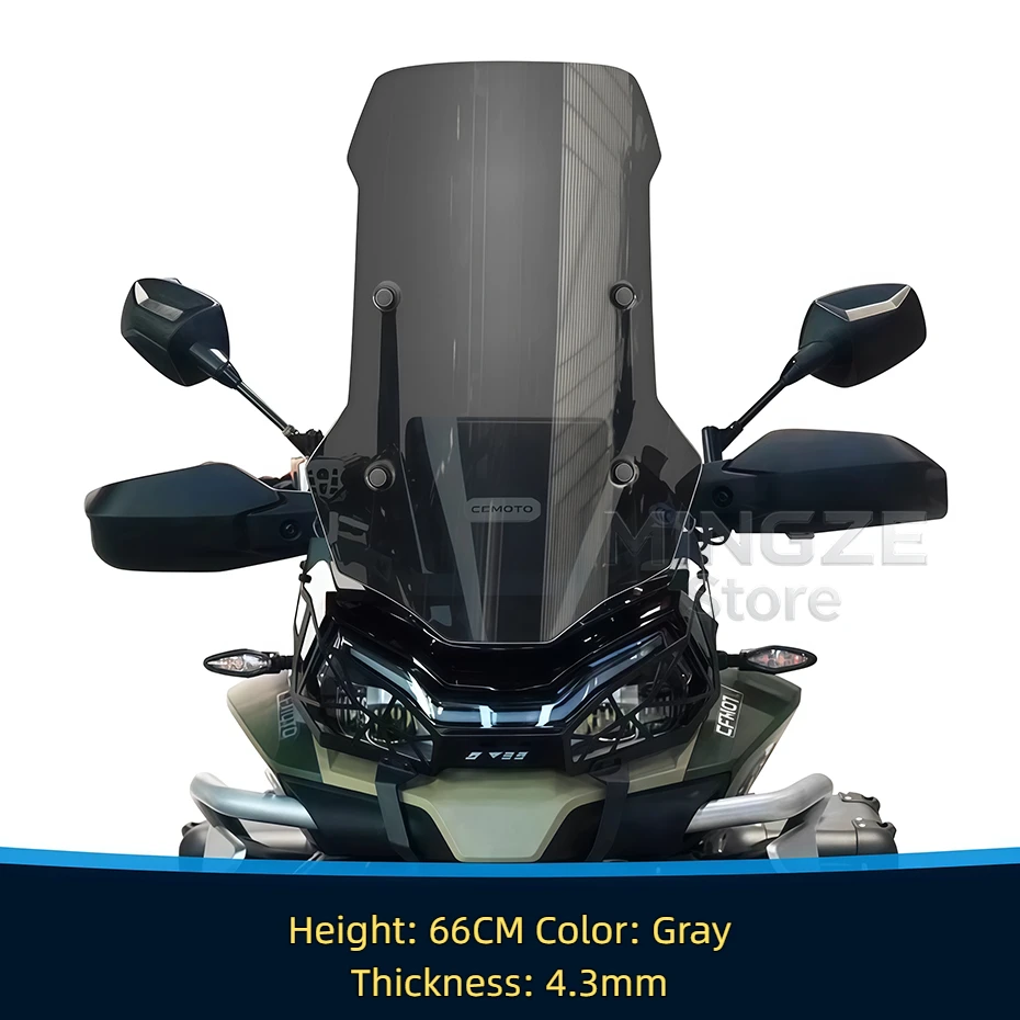 Voor CFMOTO 800 MT 51 CM-66 CM Motorfiets Hoge Kwaliteit Scherm Voorruit Windgeleiders Voorruit Transparant/Grijs CF800MT MT800