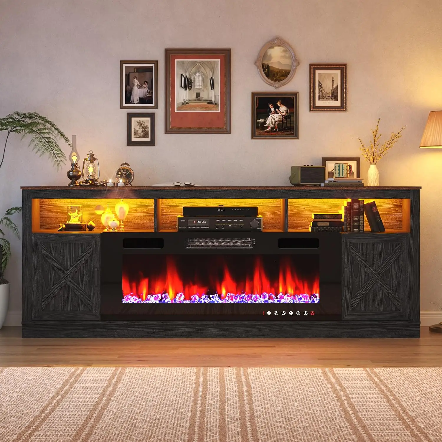 Farmhouse TV Stand for 85-95