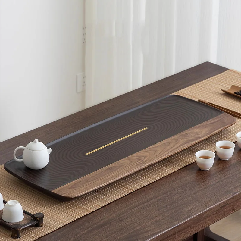 Hospitality Luxury Tea Tray Ceremony Office Pot Valet Chinese Kitchen Long Rectangle Tea Tray Living Room Bandejas Home Products