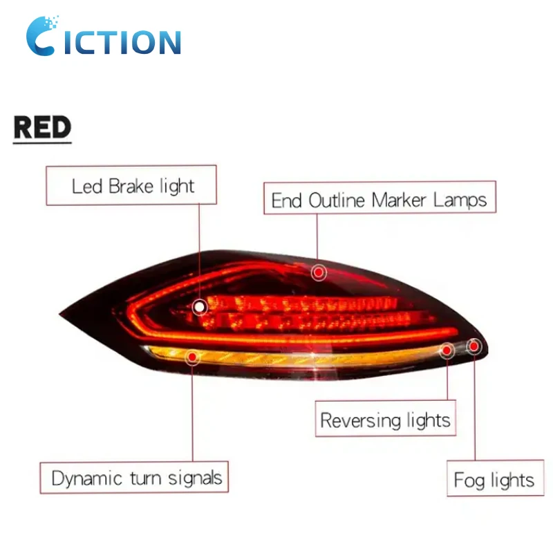 High quality plug and play led taillight upgrade for panamera 970 tail light 2010-2013