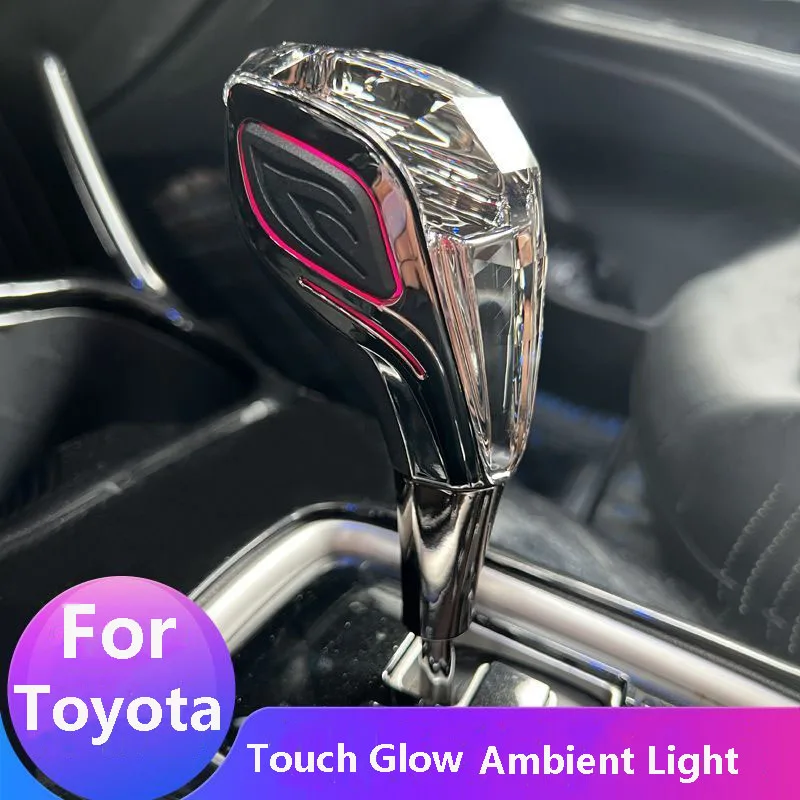 

Car Crystal Gear Shift Knob Head with LED 7color Lights Accessories For Toyota Touch Motion Activated Glow Ambient RGB Universal