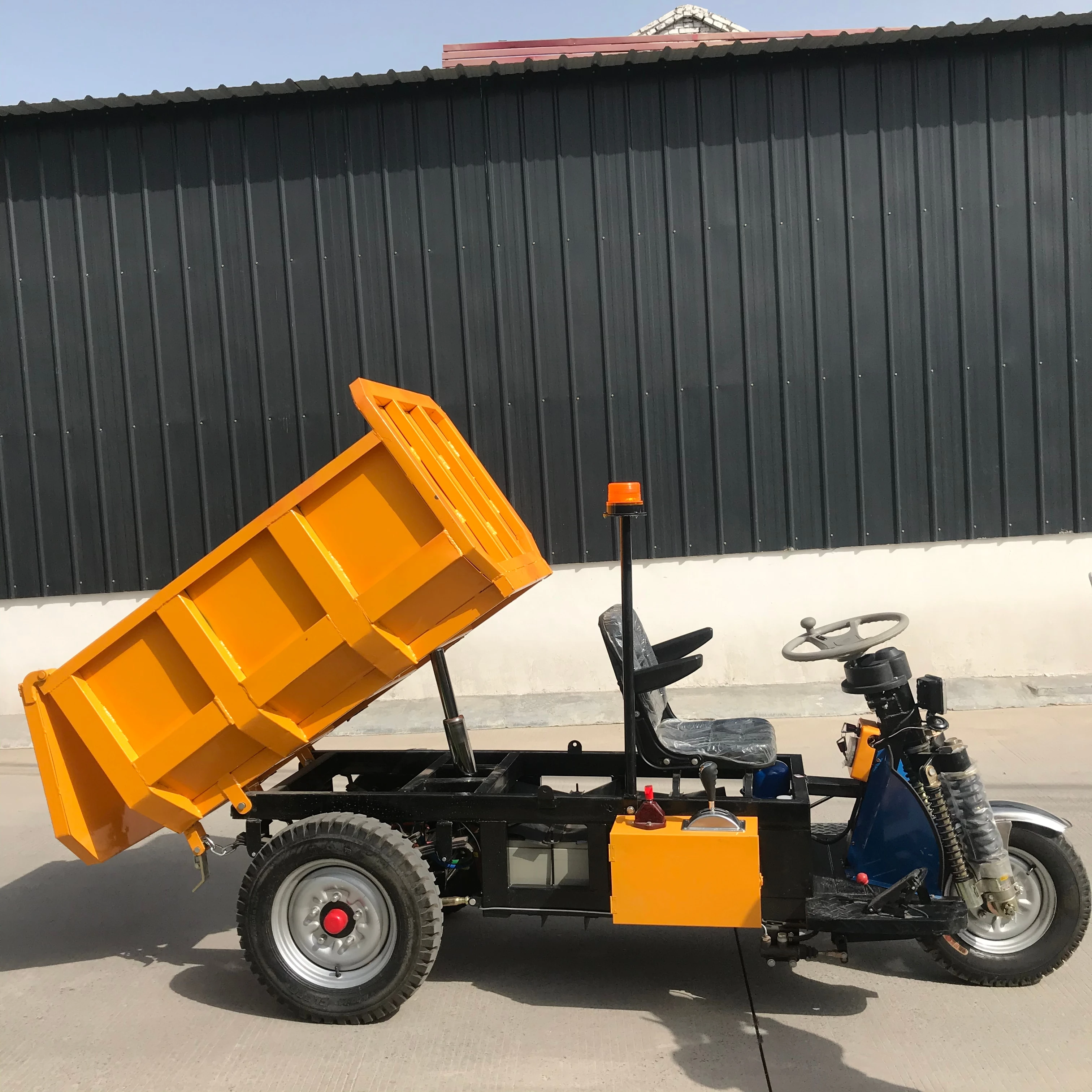 mini caminhão basculante elétrico, mini dumper electrico 1,5 toneladas, dumper elétrico de descarga automática