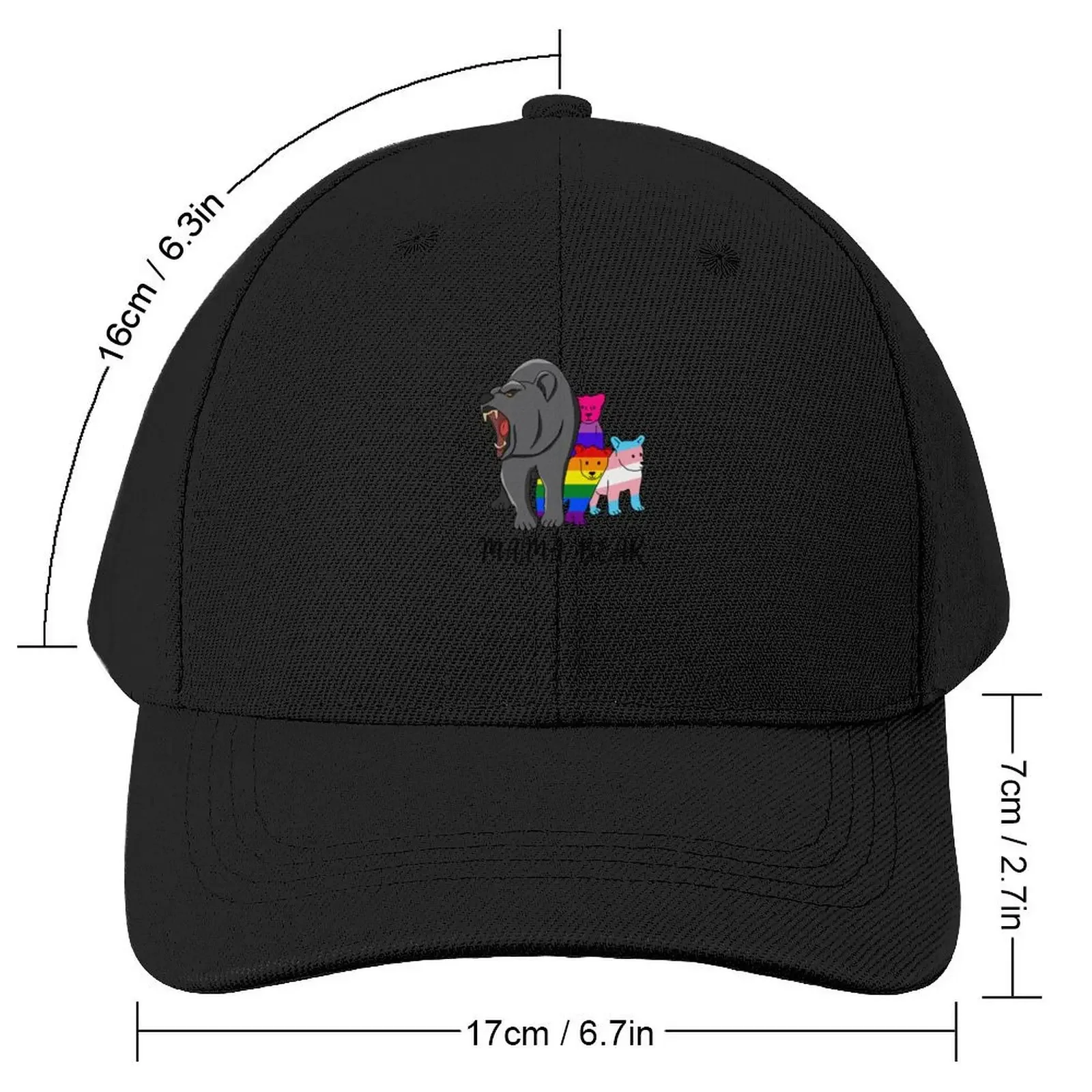 Mama Bear Bisexual Transgender LGBTQ Pride Flags Baseball Cap Rave Golf Wear Beach Outing Golf Wear Men Women's