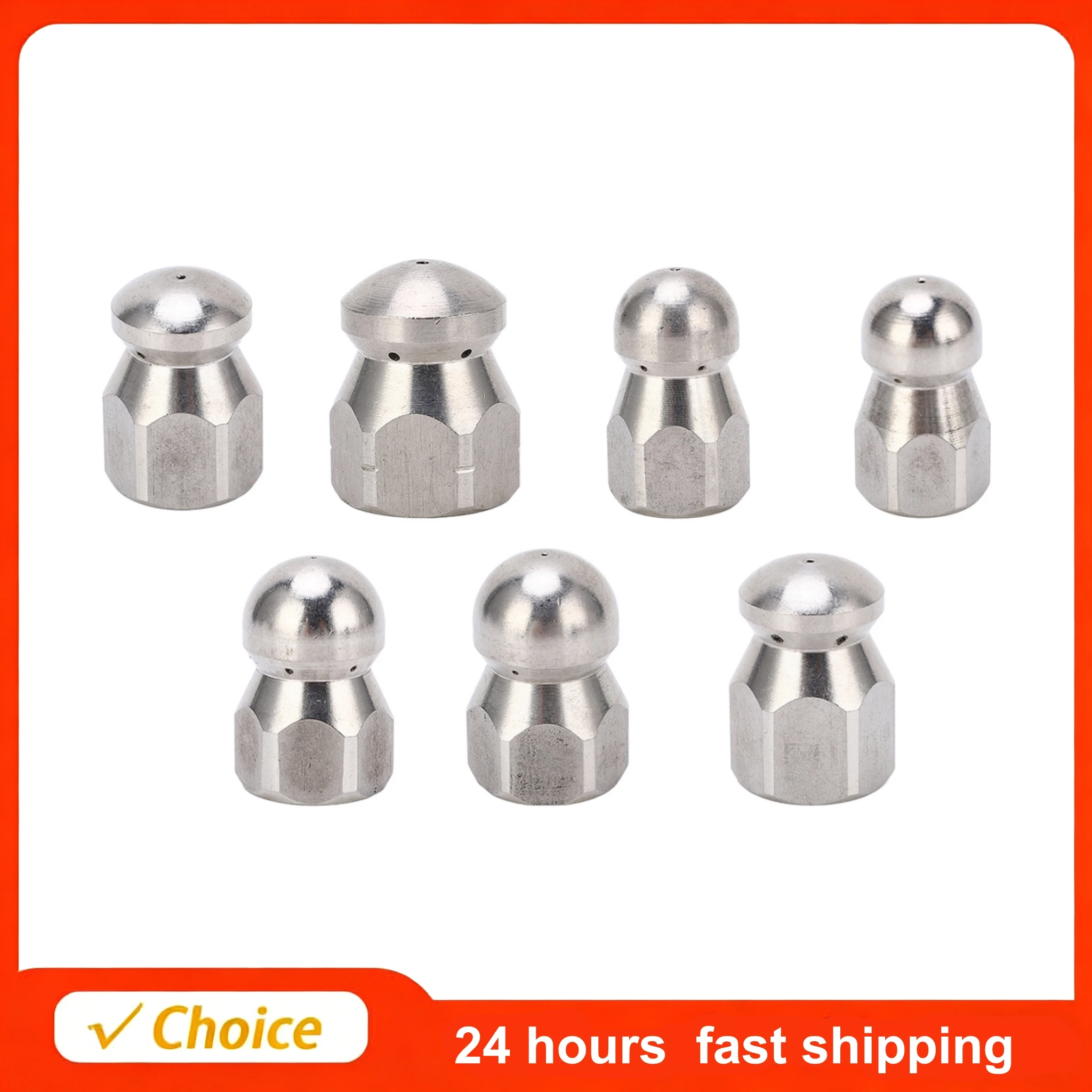 5000PSI High Pressure Washer Nozzle Stainless Steel Jetter Nozzle Pipe Dredging Cleaning Nozzle Maximum Temperature 100℃