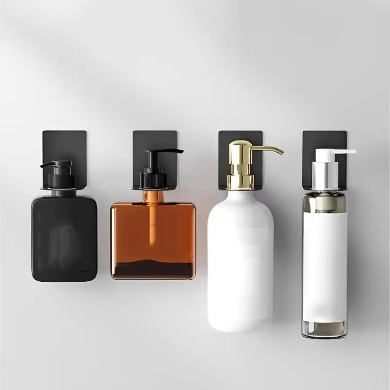 2 Stück Wandhaken aus Edelstahl für Flaschen, wiederverwendbarer Aufhänger für Shampoo-Behälter, Badezimmerzubehör, Haken für die Wand. – Detail 6