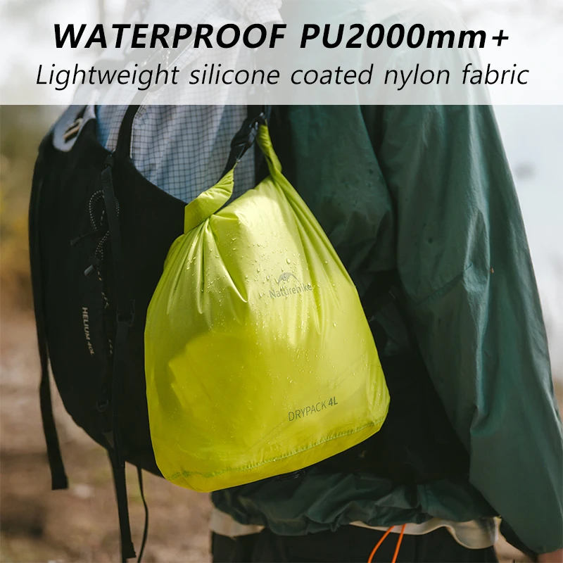 Naturehike 2L 4L 8L Wasserdichter Trockensack Nylon Camping Schwimmen Rafting Kajak Tasche Geschäftsreise Aufbewahrungstasche – Detail 4