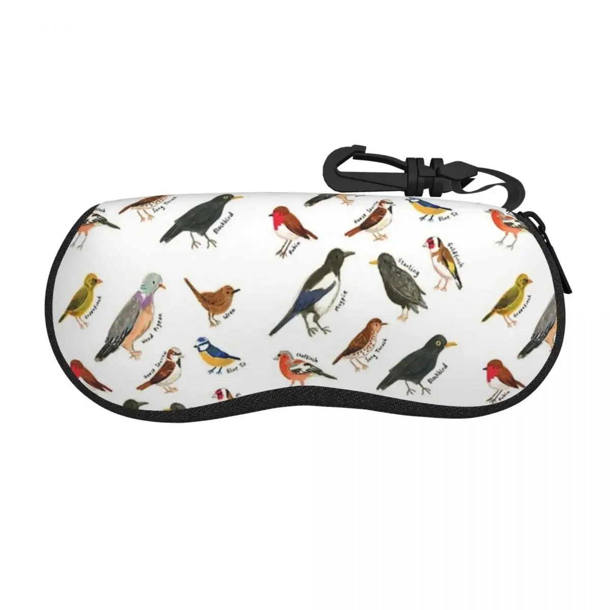 British Garden Birds Shell Glasses Case Protector Sunglasses Box Women Men Soft Eyeglass Bag Pouch