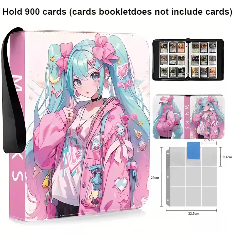 400/900 PCS Japanese Cartoon Anime Virtual Idol Hatsune Miku Card PP Album Map Letter Folder Binder Game Cards Collection Gifts