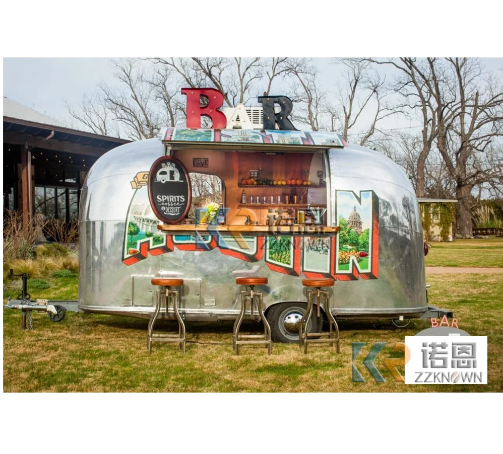 2023 New Coffee Mobile Food Cart Kitchen Equipment Airstream Food Trailer for Sale USA