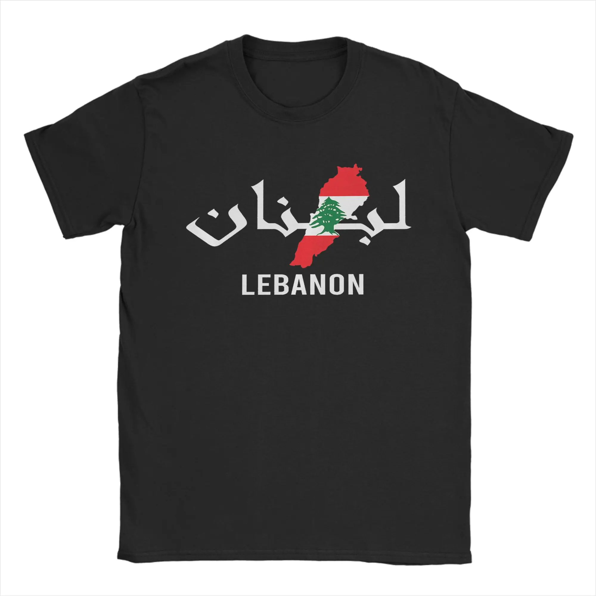 Man T Shirt Lebanon Flag Map T Shirts Hip Hop  Summer Tees Vintage Custom DIY Cotton Tops Gift