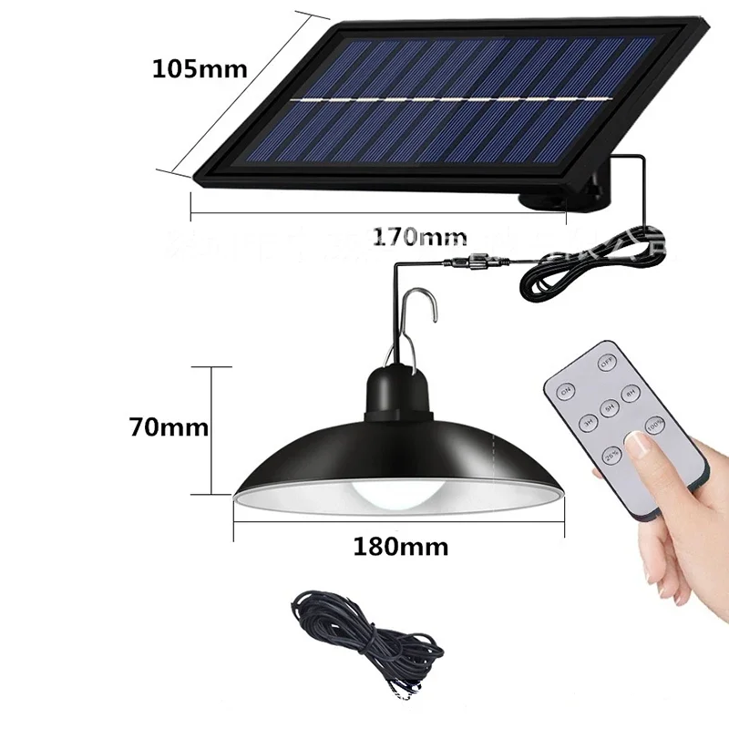 Imagem -06 - Double Heads Solar Pendant Light Exterior e Interior Impermeável 60 Led Lâmpada com Interruptor de Puxar Iluminação para Jardim Luz de Inundação