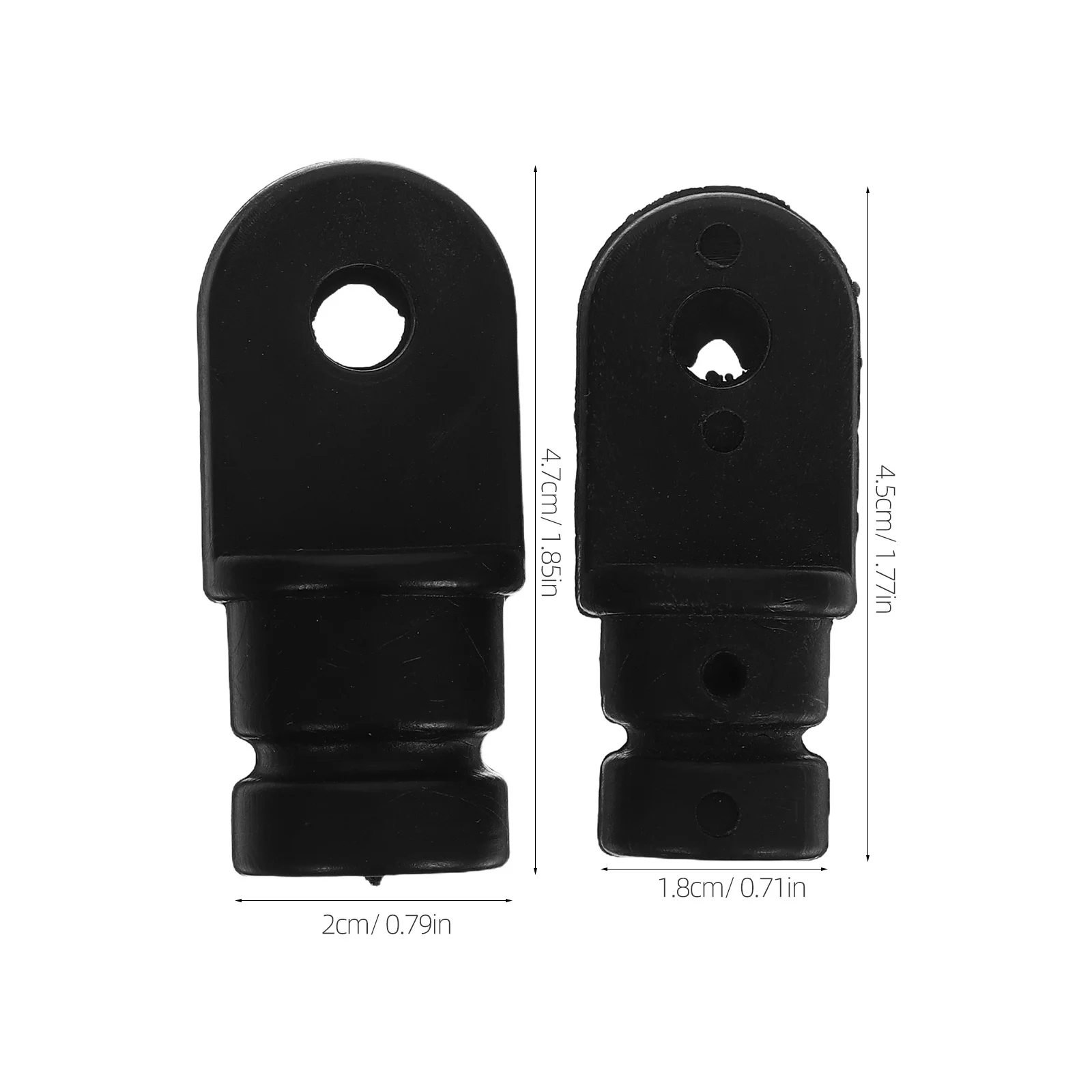 2 قطعة البحرية الأسود النايلون نهاية قبعات الصلبة تصميم يخت الأنابيب 3 4 بوصة 5 8 بوصة استبدال جزء قارب سطح السكك الحديدية غطاء #6