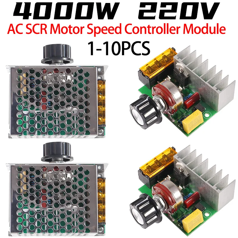 4000W 220V AC SCR Voltage Regulator Dimmer Electric Motor Speed Controller