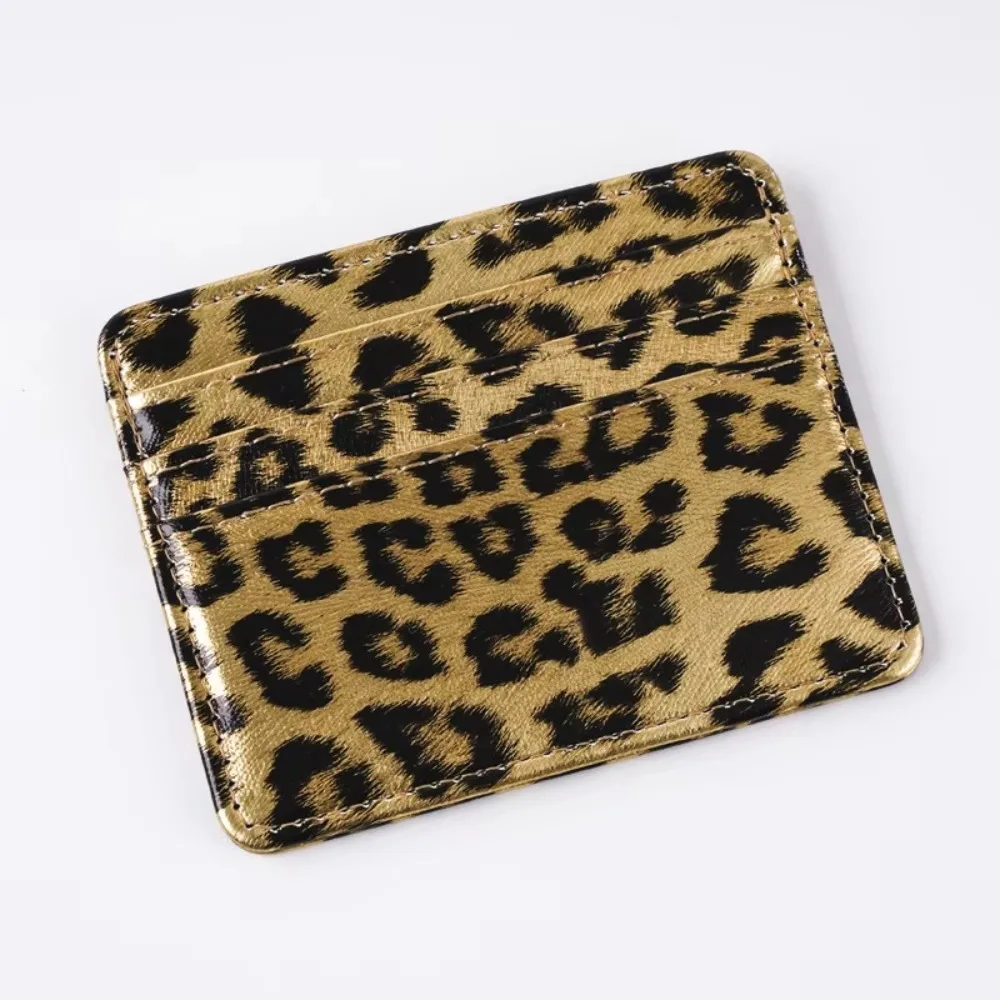 Classics PU Leather Leopard Print Card Wallet Slim Multi Slot Id Credit Card Holder Case Cards Holder Business Use