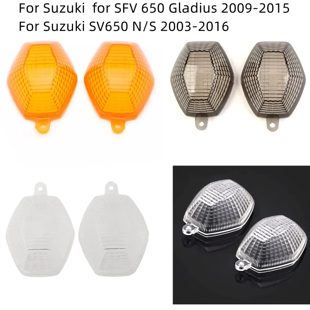 2xMotorcycle Turn Signal Housing Turn Light Cover Turn Signal Indicator Light Lens Fit For For Suzuki DL650 DL1000 V-Strom Clear