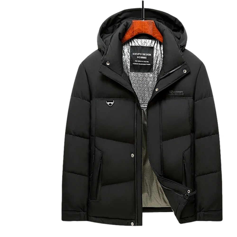 الشتاء سترة مبطنة بالقطن سترة في الهواء الطلق سميكة الدافئة معطف منتفخ رجل الشتاء عادية مقنع سترات الجرافين بطانة يندبروف معاطف #5