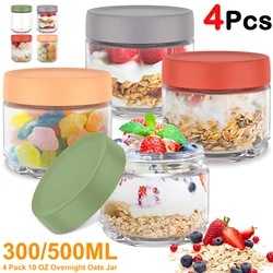 4Pcs Glass Storage Bottles Jars Kitchen Airtight Canister Food Container Multifunctional Coffee Beans Candy Organizer Containers