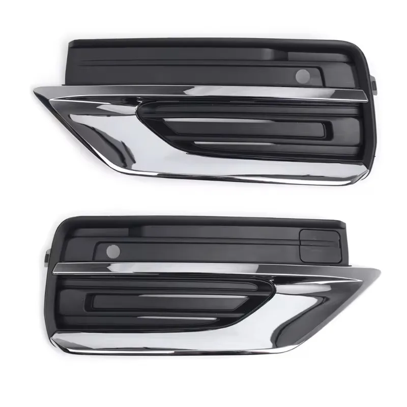 1Pair Car Front Lower Bumper Fog Light Grilles Trim Chrome Cover 31663515 31663514 For Volvo XC90 2019-2022 31663539 31663540