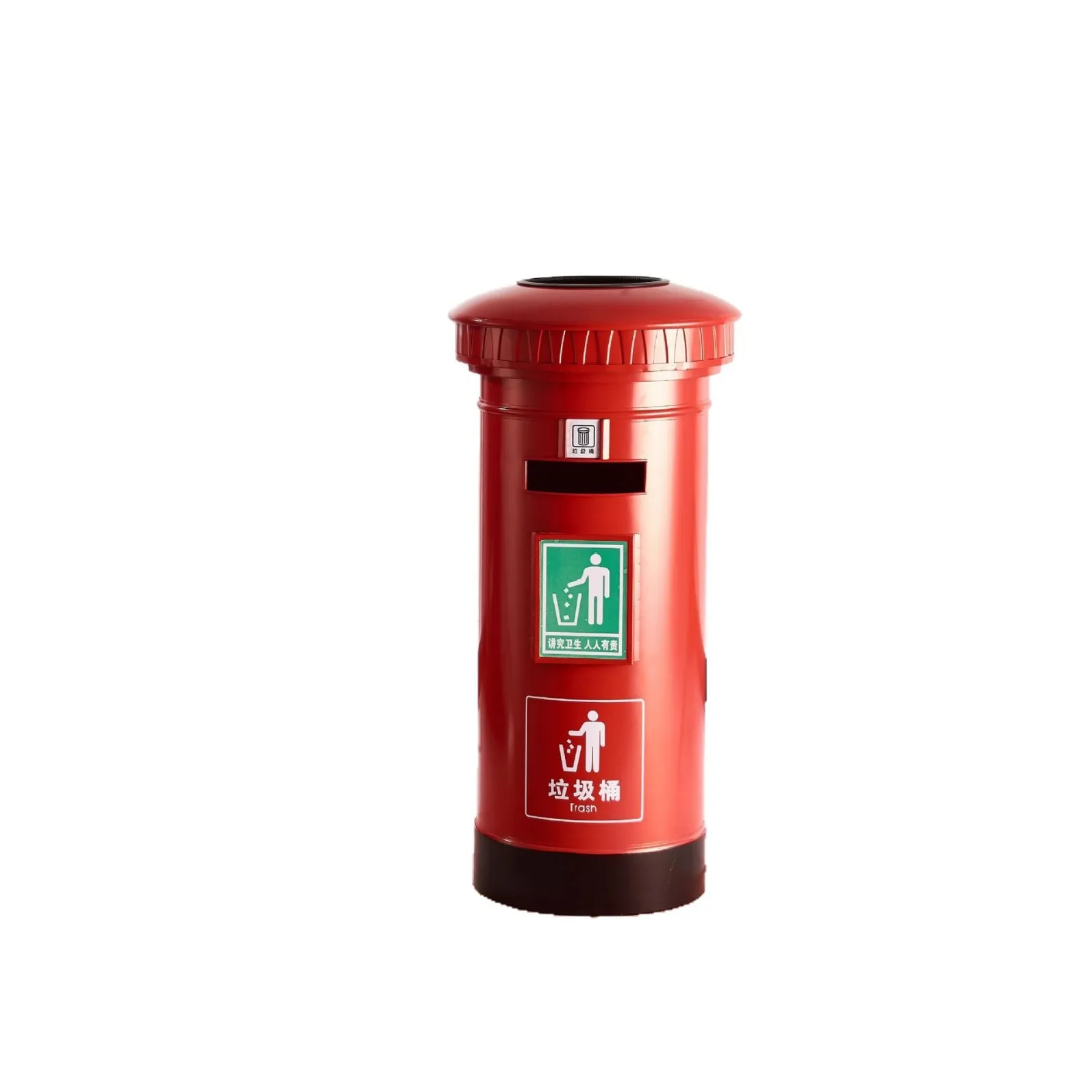 

Industrial style creative retro fire hydrant trash can, large-capacity home and commercial bar wr iron floor decoration ornament