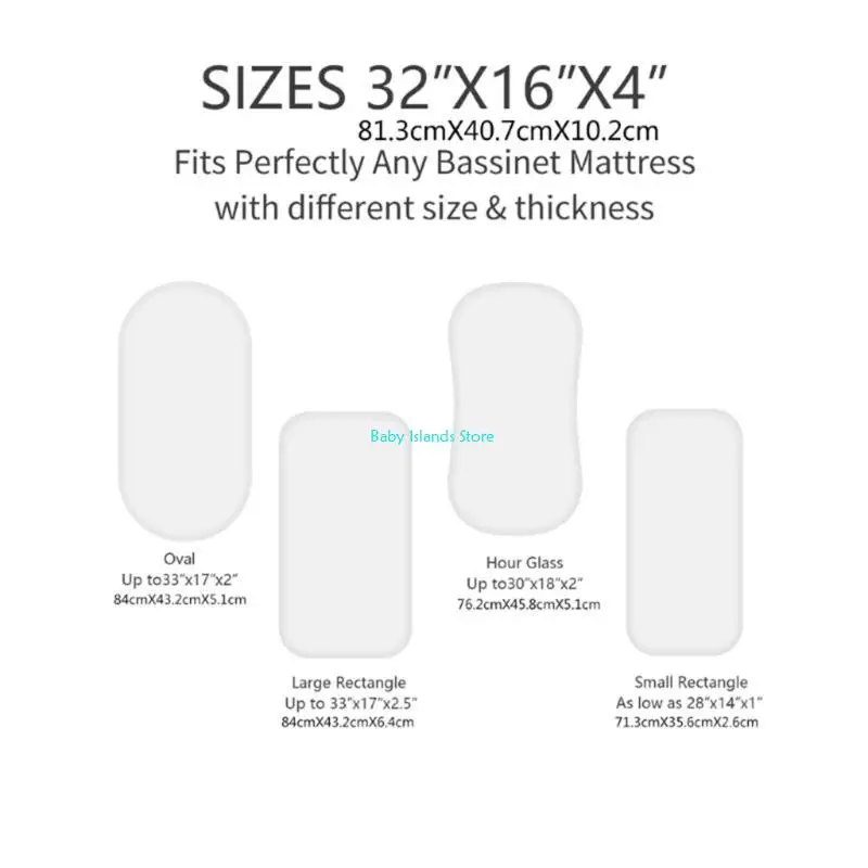 K92D Pack of 2pcs Comfortable Baby Fitteds Sheet for Bassinet 2-Layer Soft Breathable
