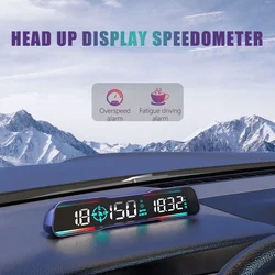 Noyafa G19 Gps Hud Head Up Display Snelheidsmeter Auto Snelheidsmeter Kmh Mph Oversnelheid Alarm Rijhoek Tijd Vermoeidheid Rijalarm