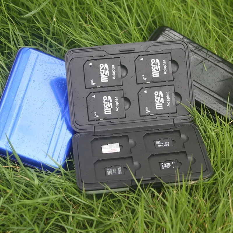 Micro SD Card Holder SDXC Storage Holder Memory Card Case Protector Aluminum case 16 solts for SD/ SDHC/ SDXC/ Micro SD