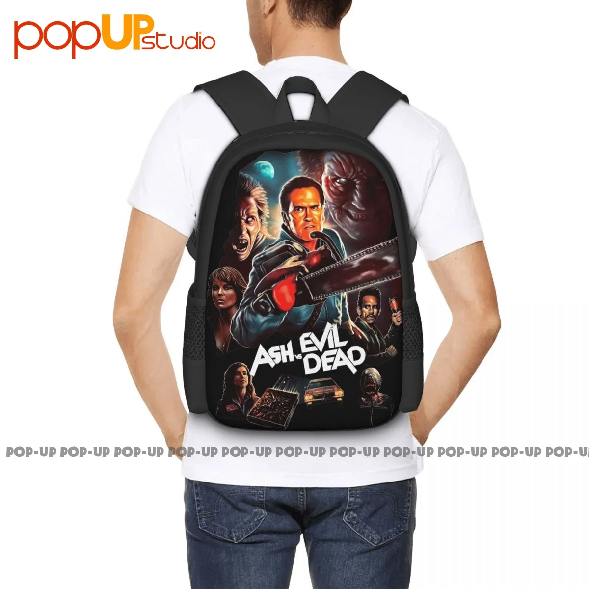 Ash Vs Evil Dead, mochila de película de gran capacidad, bolsa deportiva con estampado artístico, multifunción