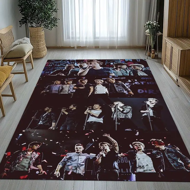 1D One D-Direction Boy Band Soft Large Non-Slip Area Rug,Carpet Mat for Living Room,Bedroom,Playroom & Sofa,Home Decor Gift