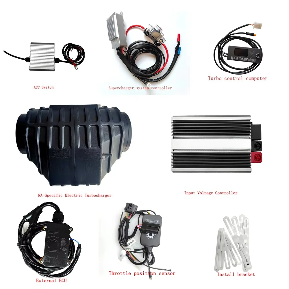 YIZHUO New Aluminum Electric Turbocharger Mechanical Supercharger Kit HD11 Fortuner 2.7L (2TR-FE) Engine Retrofit/Upgrade 2