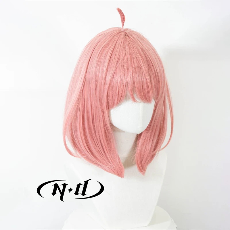 ND Anya Forger Косплей Парики Шиньон Шпион Семья Аниме Косплей Парики Волос для Comic Con Coser Костюм Тематическая Вечеринка Термостойкие