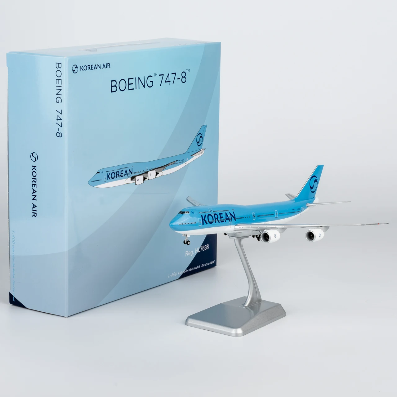 

KAL099 Alloy Collectible Plane Gift NG Models 1:400 Korean Air "SkyTeam" Boeing B747-8 Diecast Aircraft Jet Model HL7638