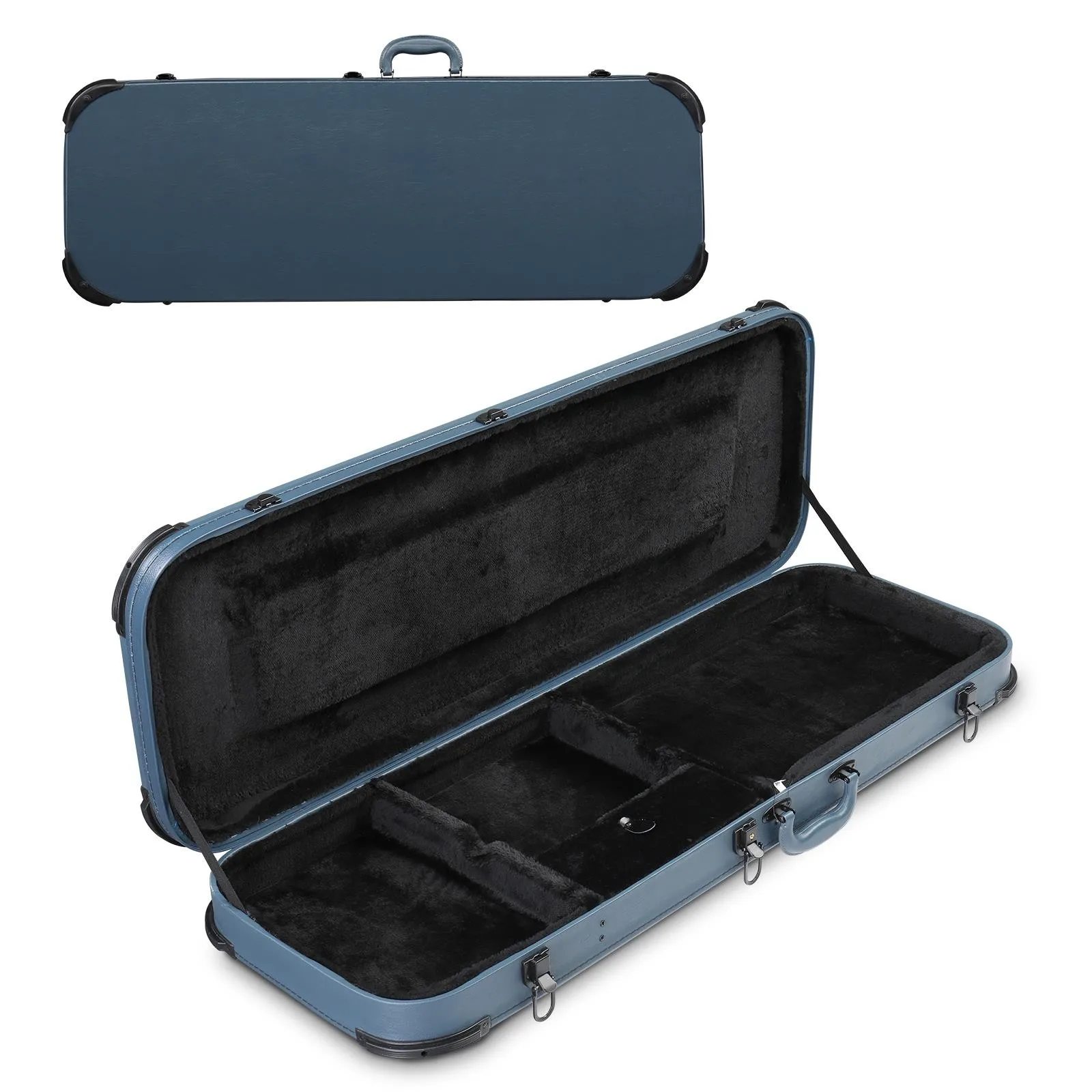 Cases Hard-Shell Wood Case for Standard Electric Guitars Telecaster &Lock view 2