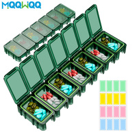 1PCS Pill Organizer 7 Day Pill Box 1 Time a Day, Travel Friendly Day Night Vitamin Organizer, Weekly Pill Case Container