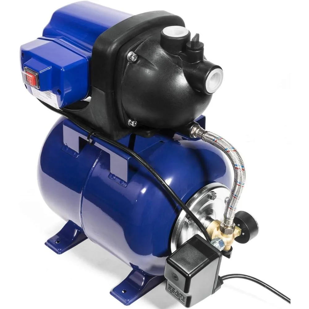 1.6HP Shallow Well Pump Tank Garden Water Pump Booster System Pressurized Farm Irrigation 1000GPH, 1200W