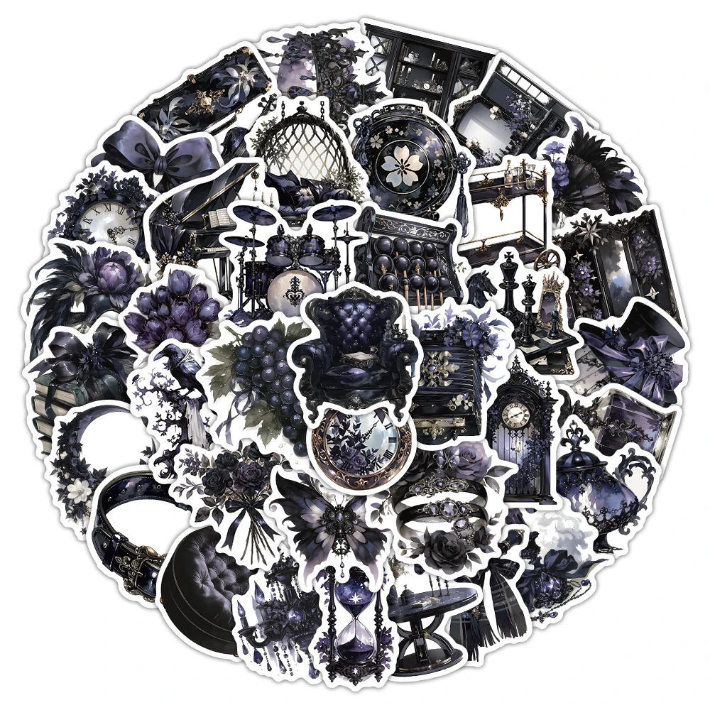 10/30/54 個ダークゴシックスタイル美的ステッカー漫画ステッカースクラップブックスーツケース電話ギターグラフィティデカール装飾おもちゃ