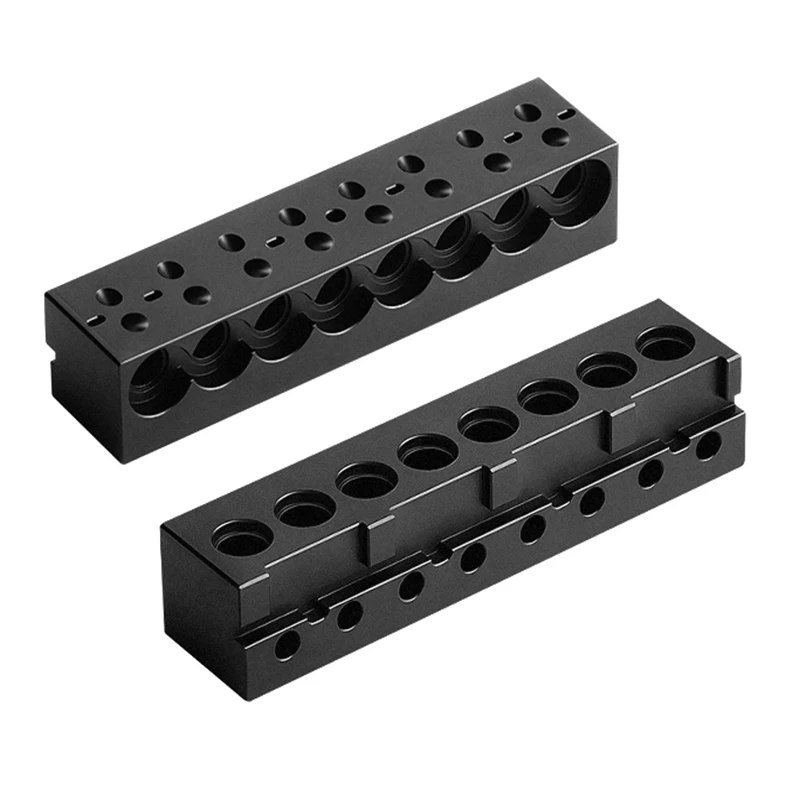 

Прецизионное фрезерование из алюминиевого сплава, черная пористая монтажная база, металлические черные анодирующие детали