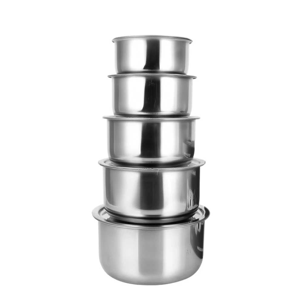 ABFU-Stainless Steel Soup Pot Stock Pot Set With Lid Kitchenware Stew Pot Cooking Tools Cookware