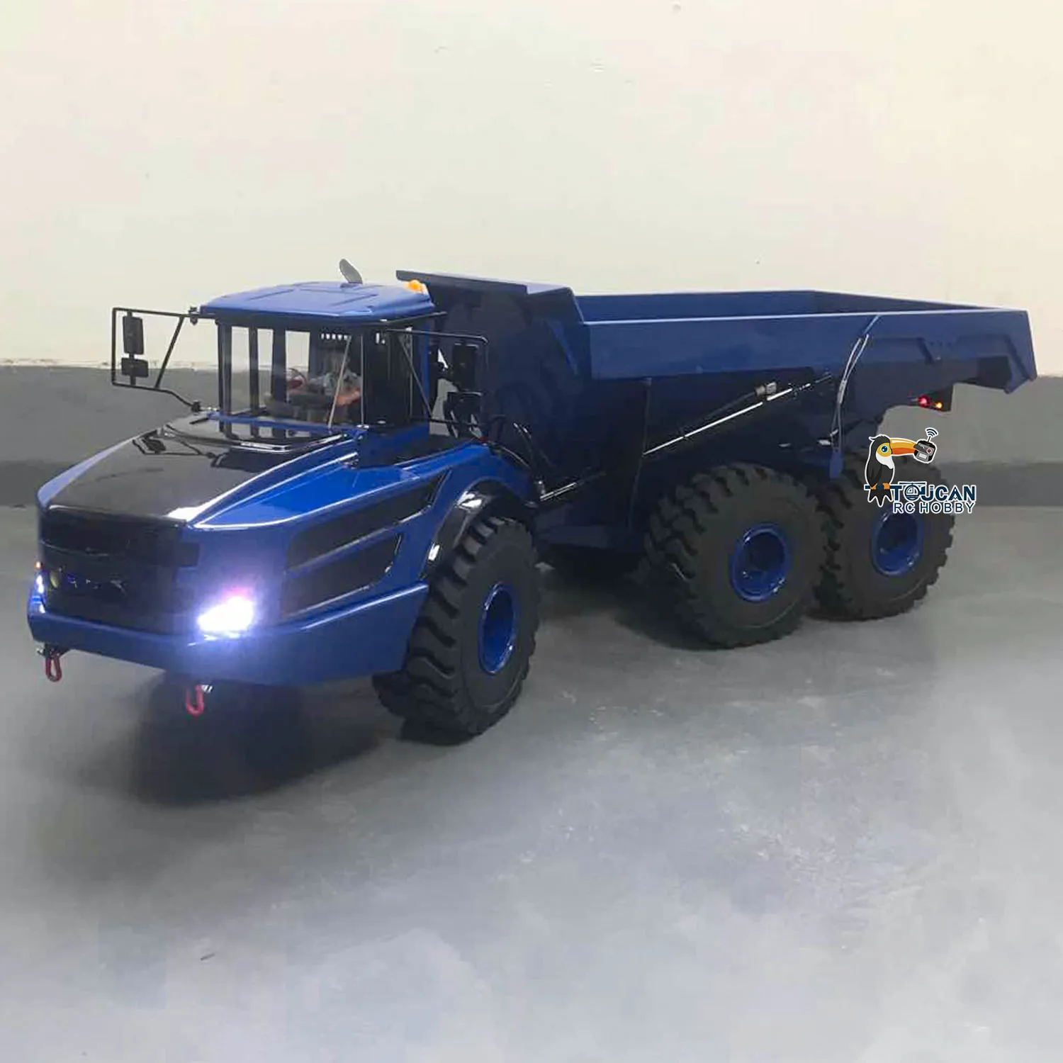 

RTR XDRC 1/14 Масштаб A40G RC Шарнирный грузовик Имитационная модель Металл 6x6 Автомобиль Синий Гидравлический самосвал Звук Свет Радио Мотор Игрушки