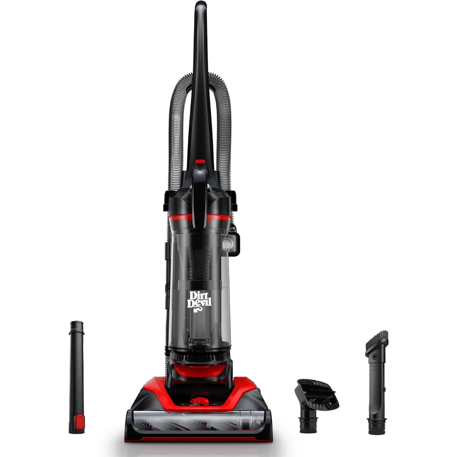 Multi-Surface Extended Reach+ Bagless Upright Vacuum Cleaner Machine, for Carpet and Hard Floor, Lightweight, UD76300V, Red