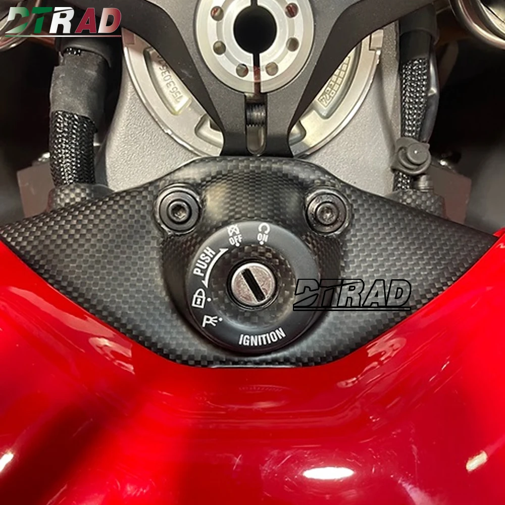 For DUCATI Panigale V4 V4S 2025 Carbon Fiber Front Key Ignition Cover Switch Covers Cap Protection Fairing Motorcycle Modified