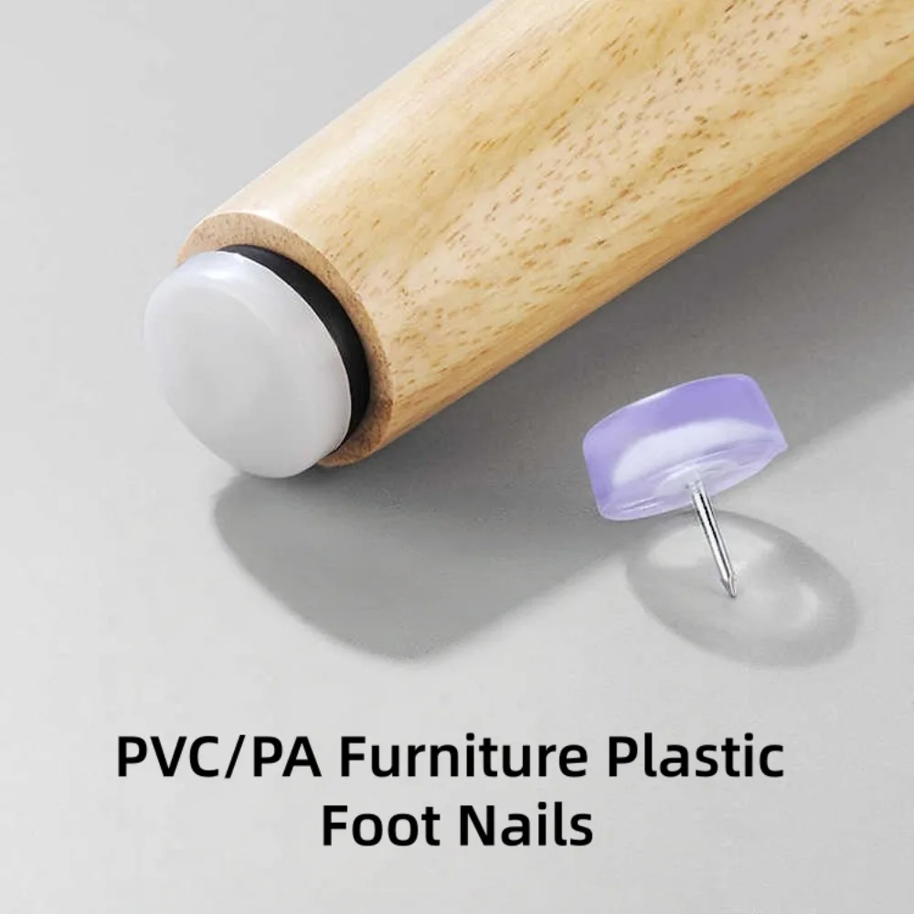 Silent Non‑Slip Furniture Foot Nail PVC PA Nylon Height‑Increasing Floor Protection Pad Anti‑Scratch Glide Mat For Table Chair