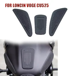 For LONCIN VOGE CU525 Motorcycle Fuel Tank Traction Pad Center Sticker Side Sticker Gas Knee Grip Anti-scratch Drop Anti slip