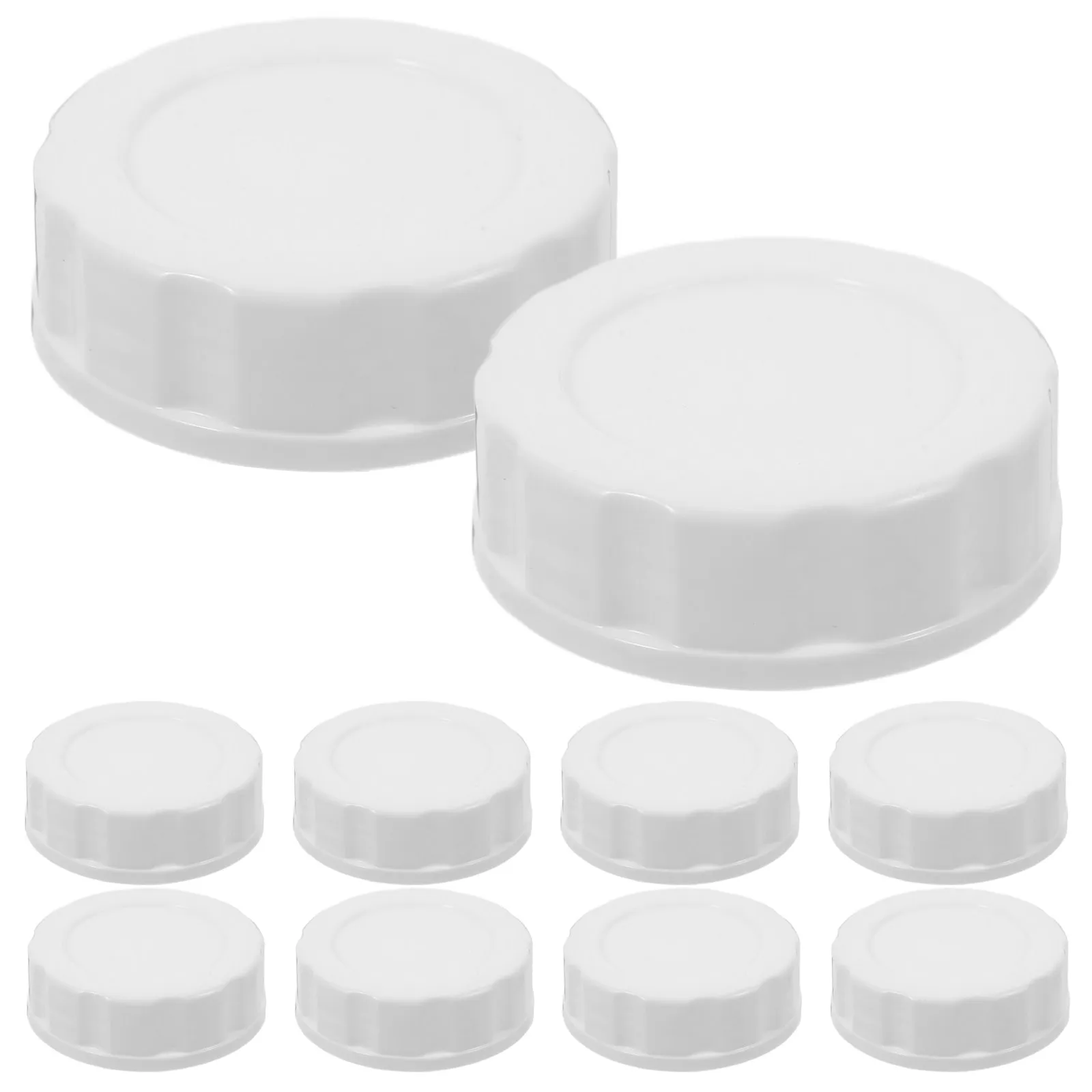 

10Pcs Premium Leakproof Plastic Bottle Caps for Wide Mouth Jars Milk Storage Freshness Preserving Reusable Freezer Refrigerator