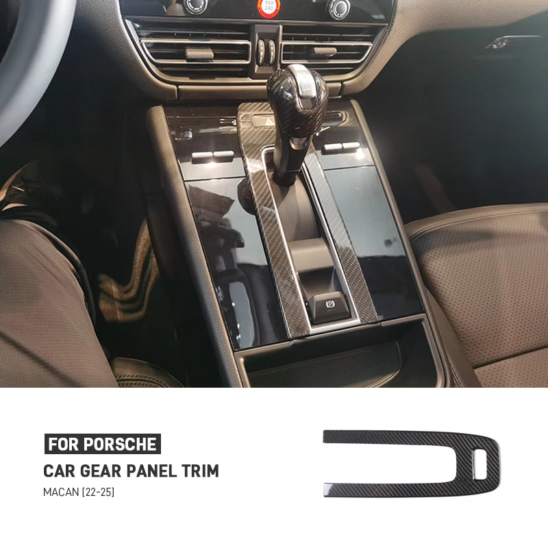 

Real Dry Carbon Fiber Car Central Control Warning Light Panel Decorative Cover Interior Accessories For Porsche Macan 2022-2025