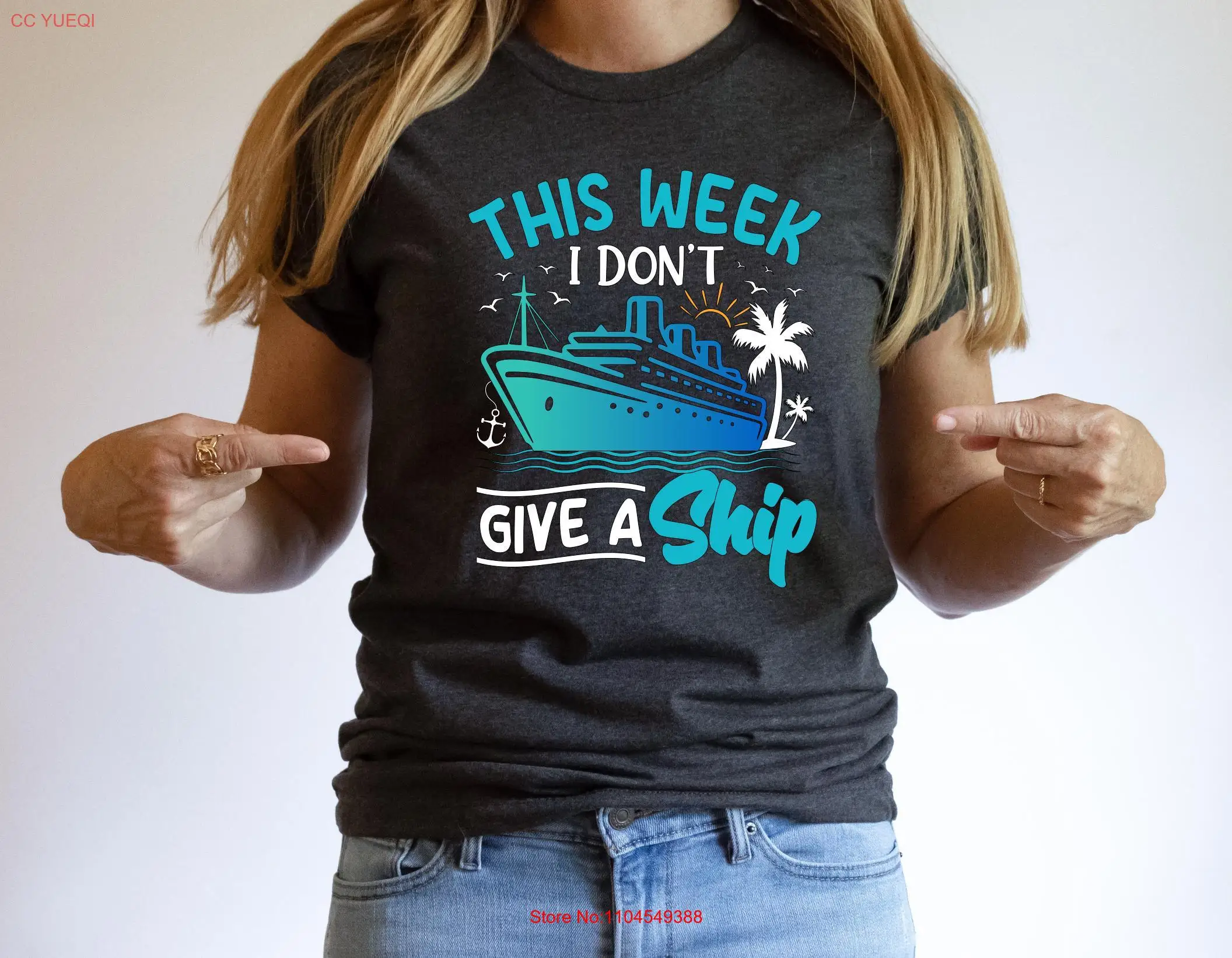 

Funny Cruise Trip T Shirt I don't Give a Ship Friends Matching long or short sleeves